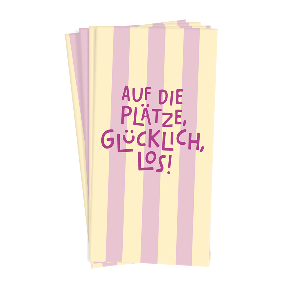 Auf die Plätze, glücklich, los!