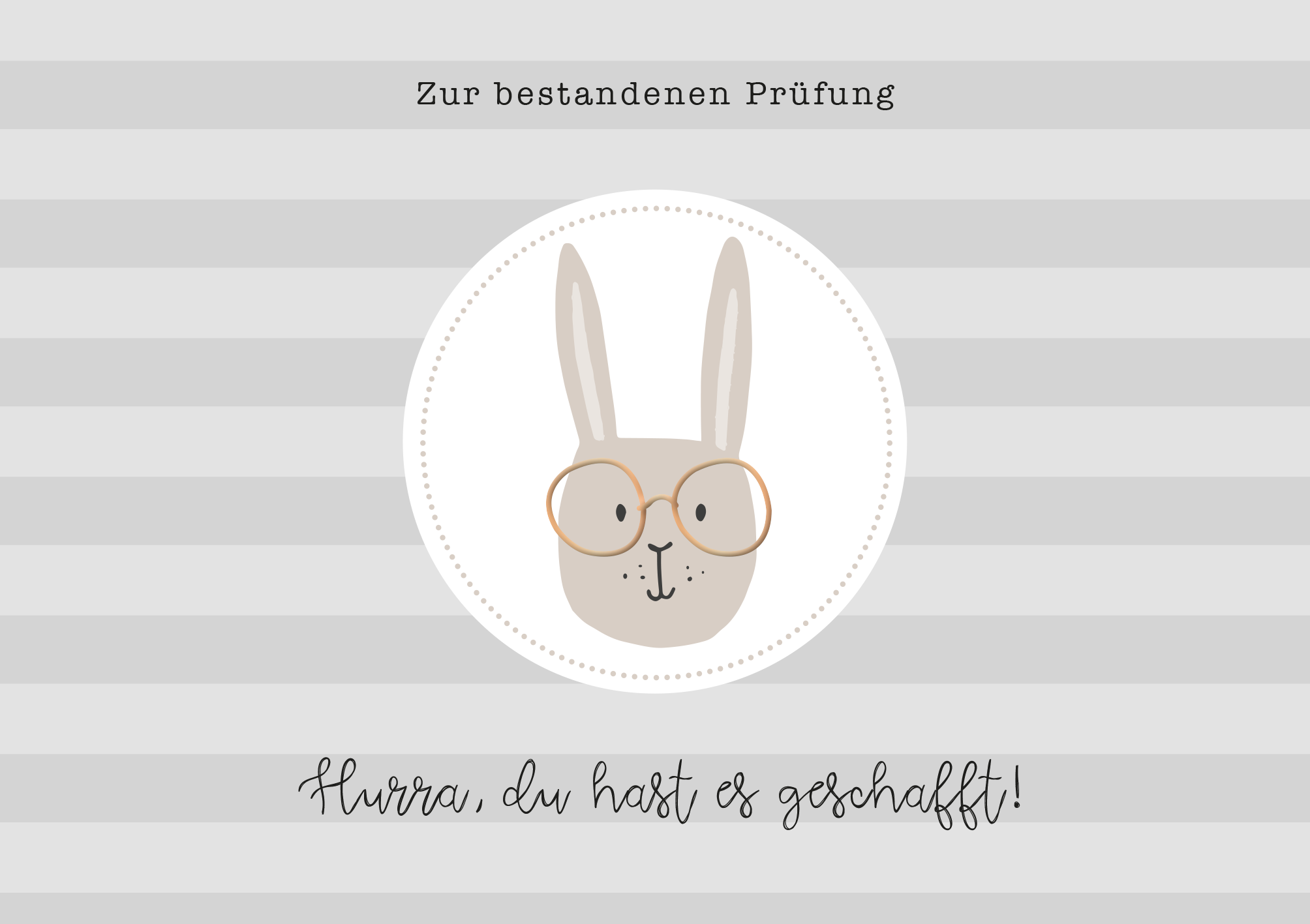 Zur bestandenen Prüfung....