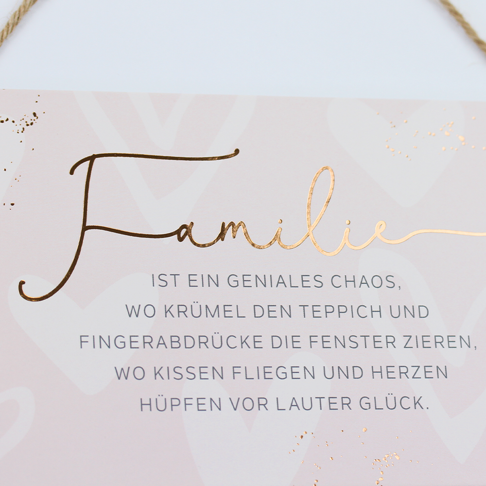Cardboard VintageArt Familie Goldveredelung 