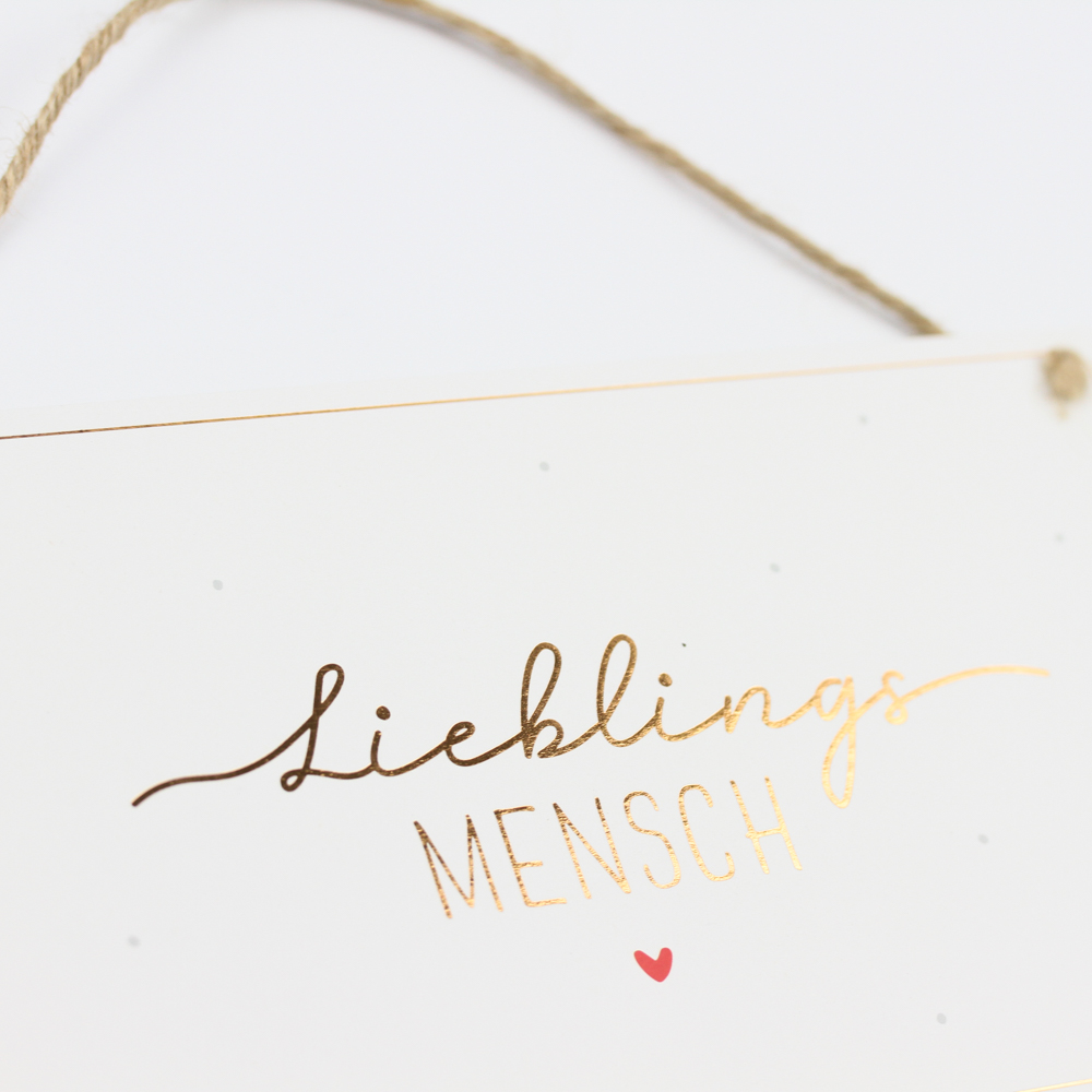 Cardboard VintageArt Lieblingsmensch Goldveredelung 