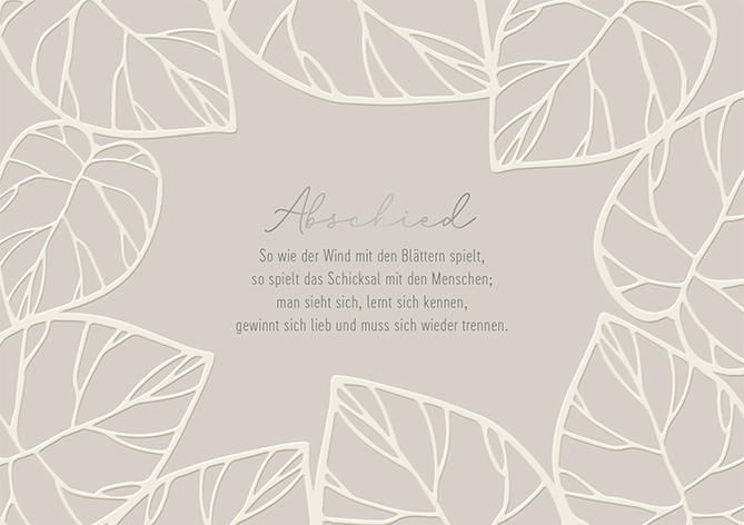 Abschied...