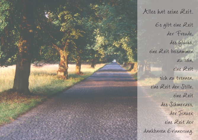 Alles hat seine Zeit