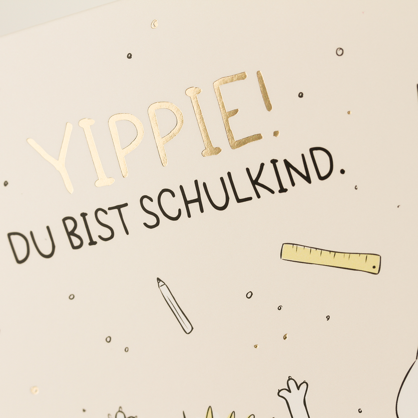 Classic Line Doppelkarte  Schulanfang Goldveredelung