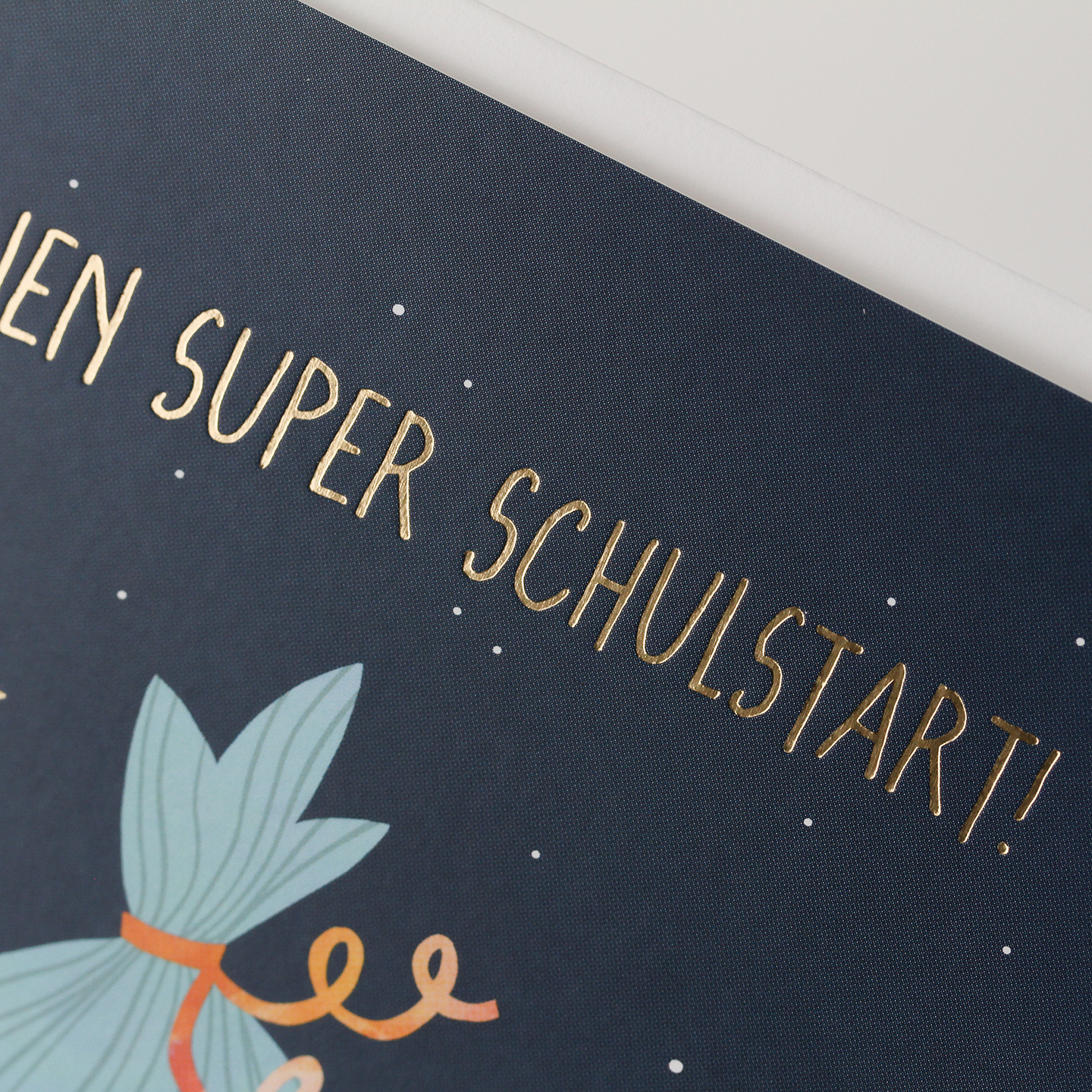 Classic Line Doppelkarte  Schulanfang Goldveredelung