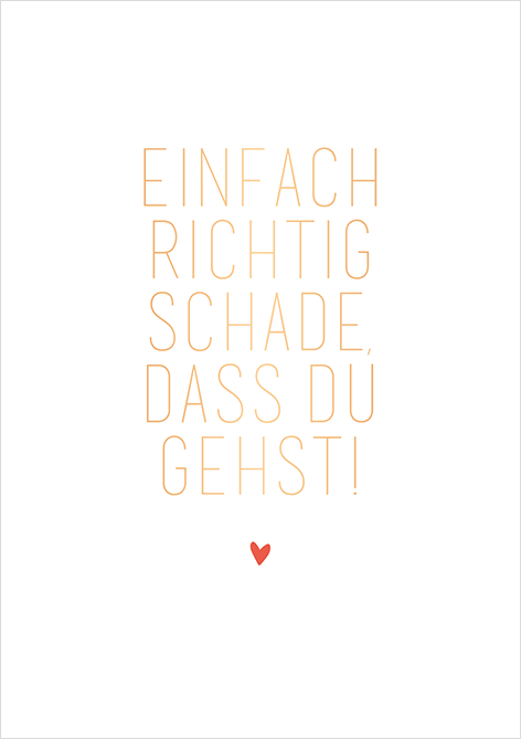 Einfach richtig schade...