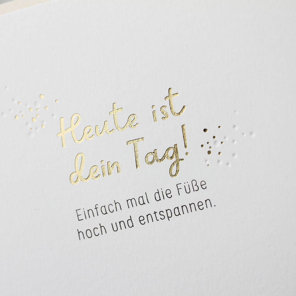 einzigARTig Doppelkarte  Goldveredelung, Tiefprägung 