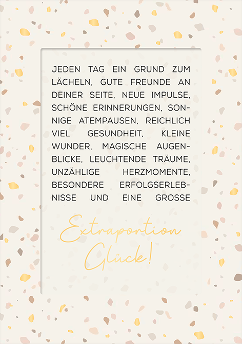 Extraportion Glück