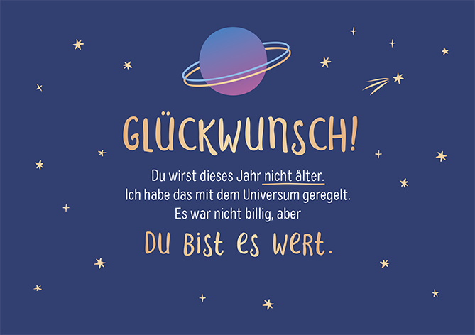 Glückwunsch!...