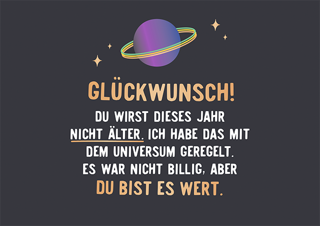 Glückwunsch...