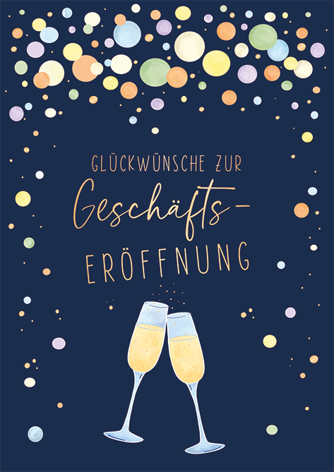 Glückwunsch zur Geschäftseröffnung