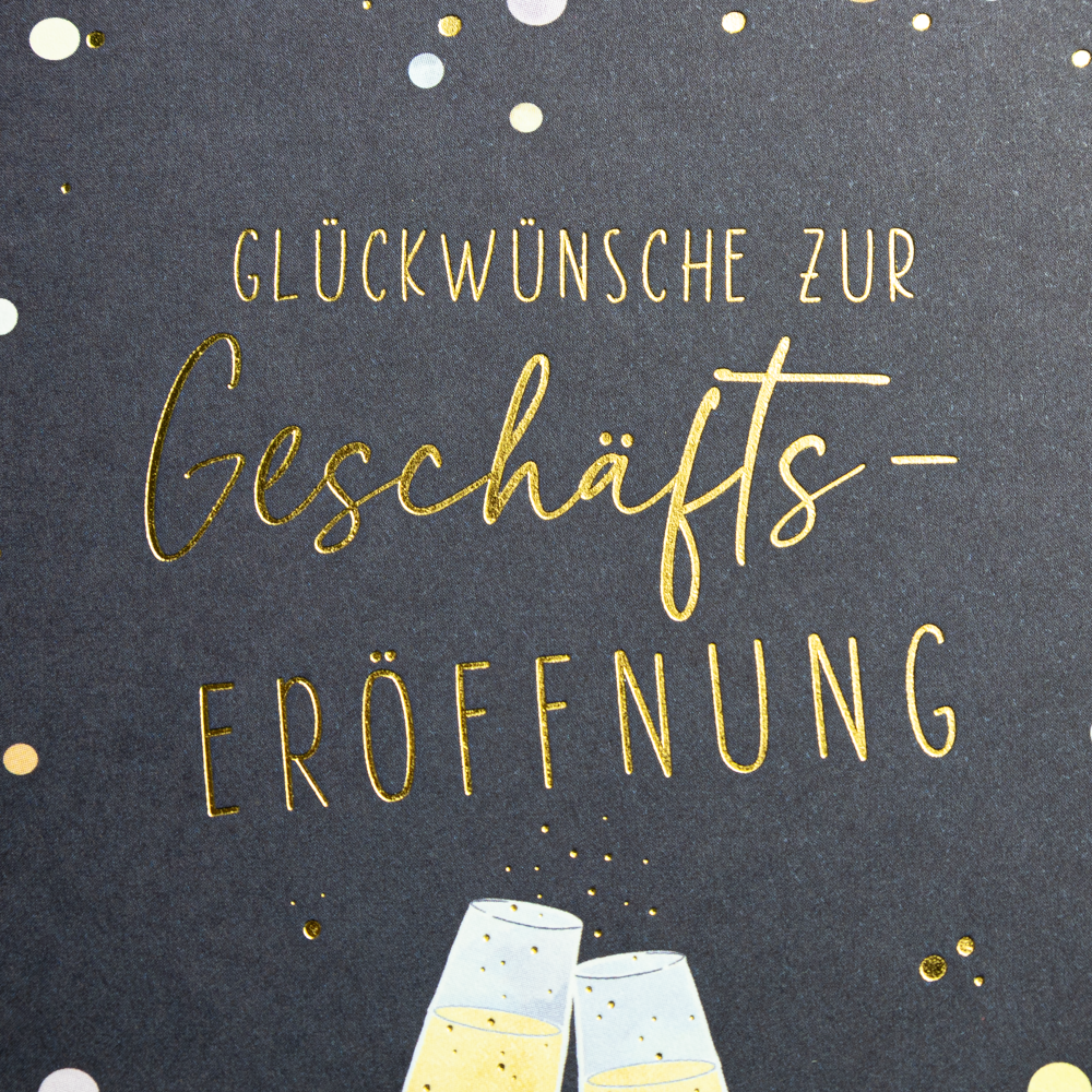 Glückwunsch zur Geschäftseröffnung