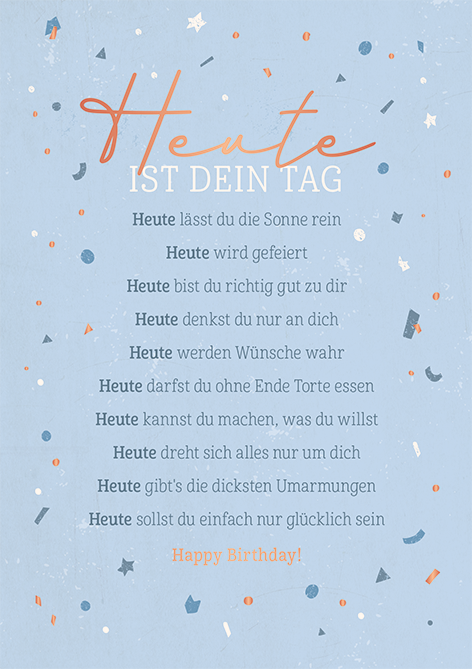 Heute ist dein Tag