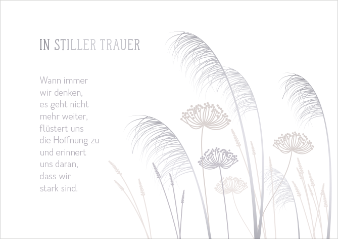 In stiller Trauer