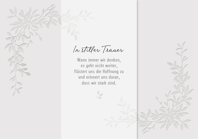 In stiller Trauer...