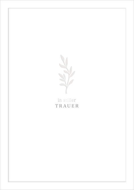 In stiller Trauer
