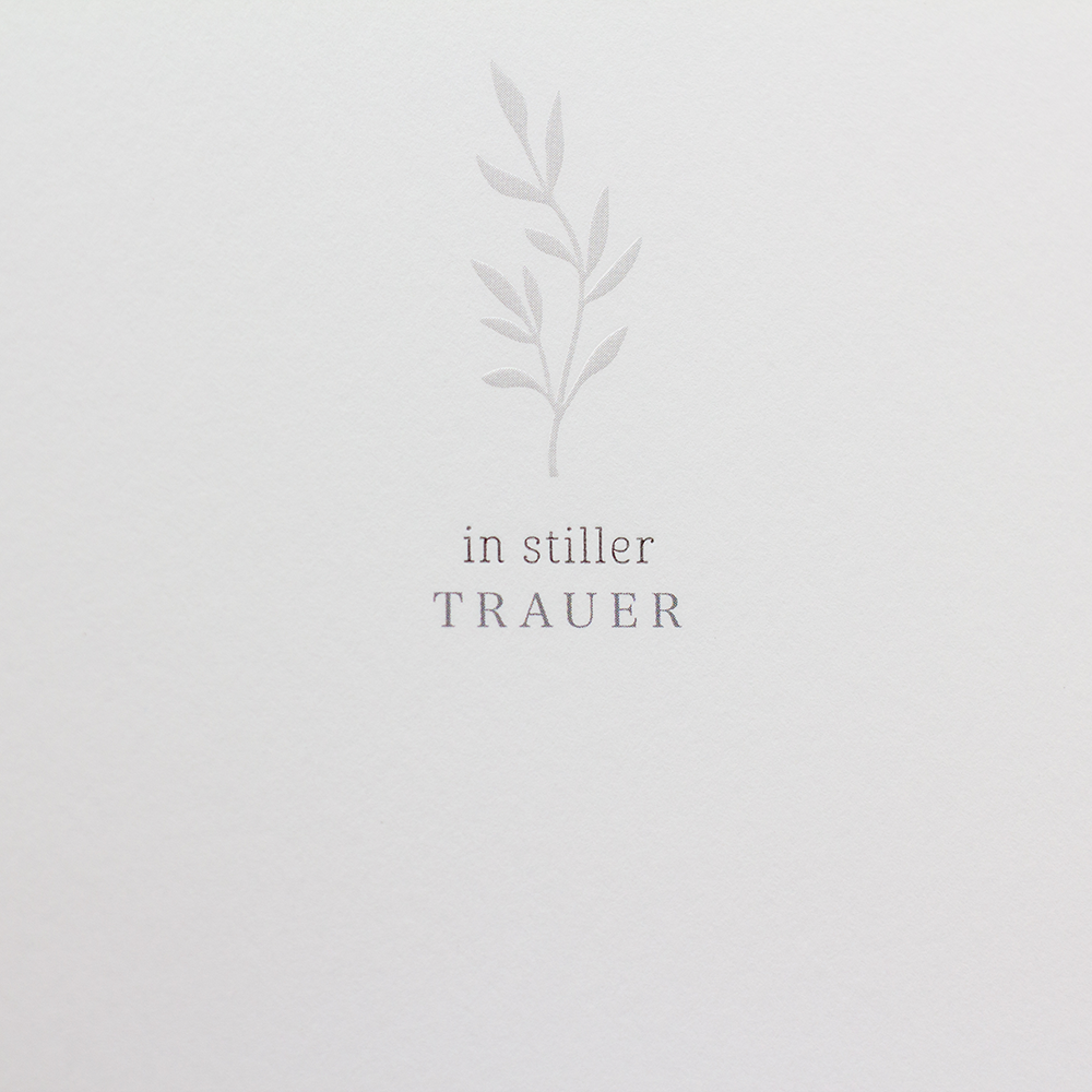 In stiller Trauer