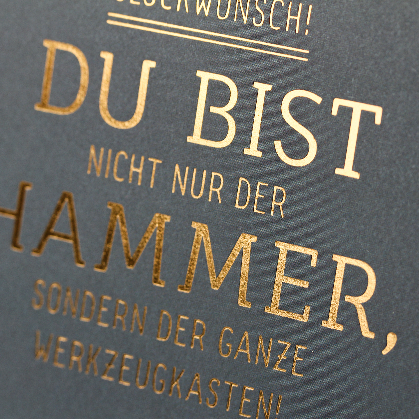 Glückwunsch...