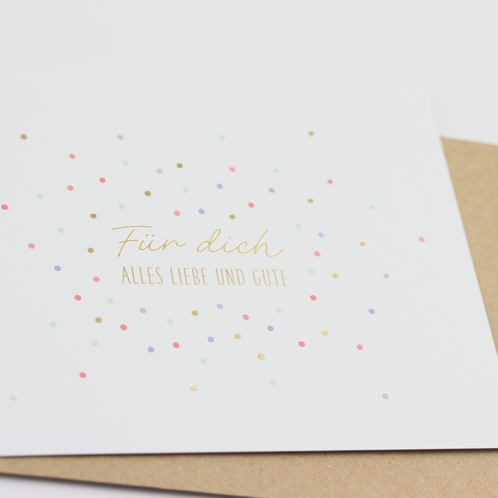 Happy Moments Doppelkarte (klein)  Hotfoil Luxor 423 