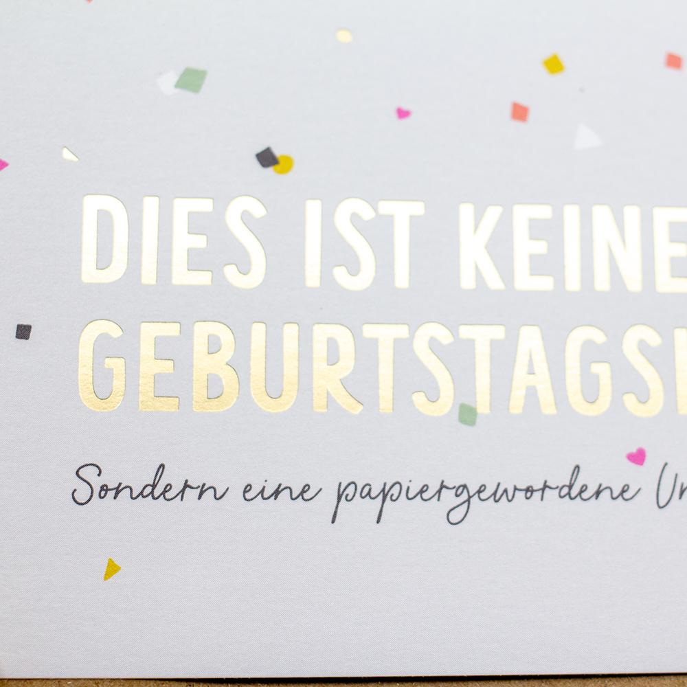 Keine Geburtstagskarte...