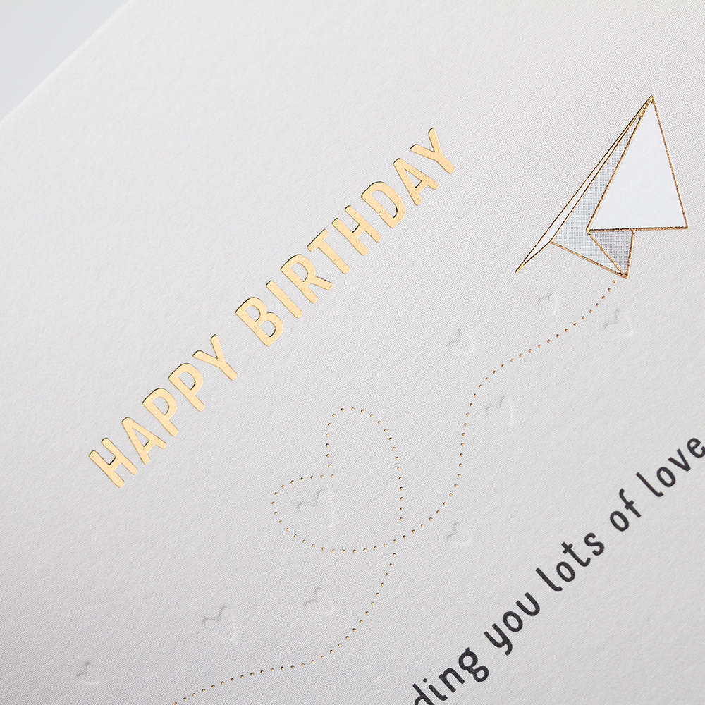 LETTERART Doppelkarte  Hotfoil Luxor 397, Tiefprägung 