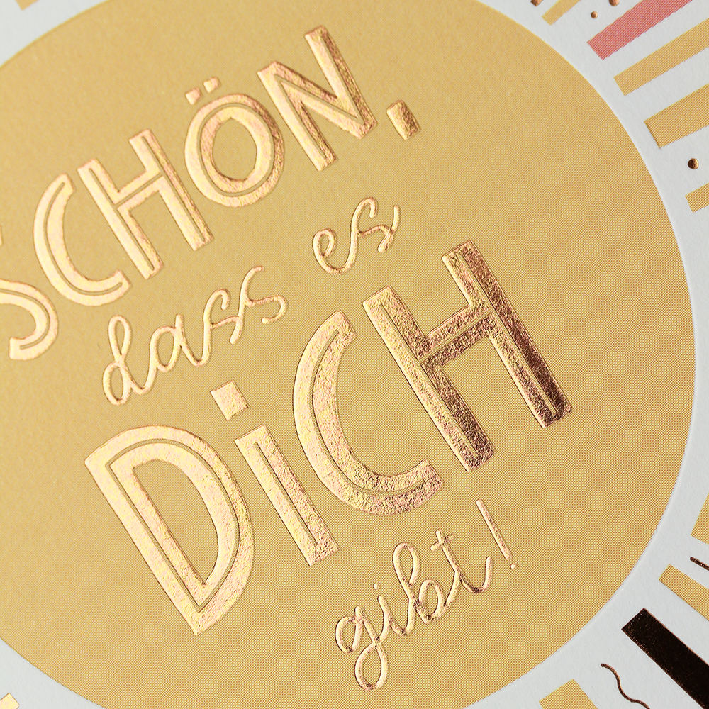 LETTERART Doppelkarte  Hotfoil Luxor 397, Tiefprägung 