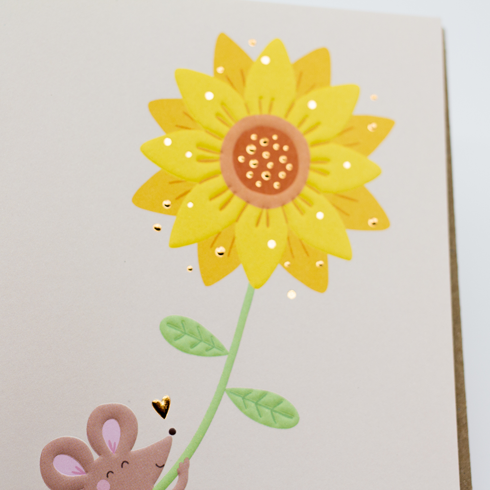 Maus mit Blume