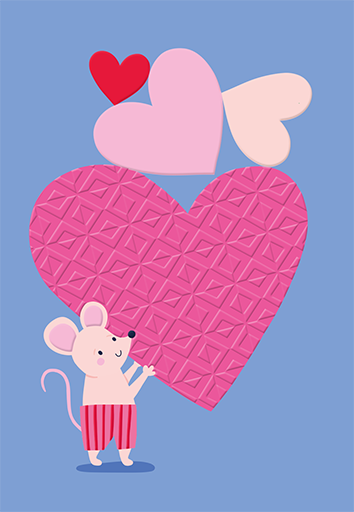 Maus mit Herzen