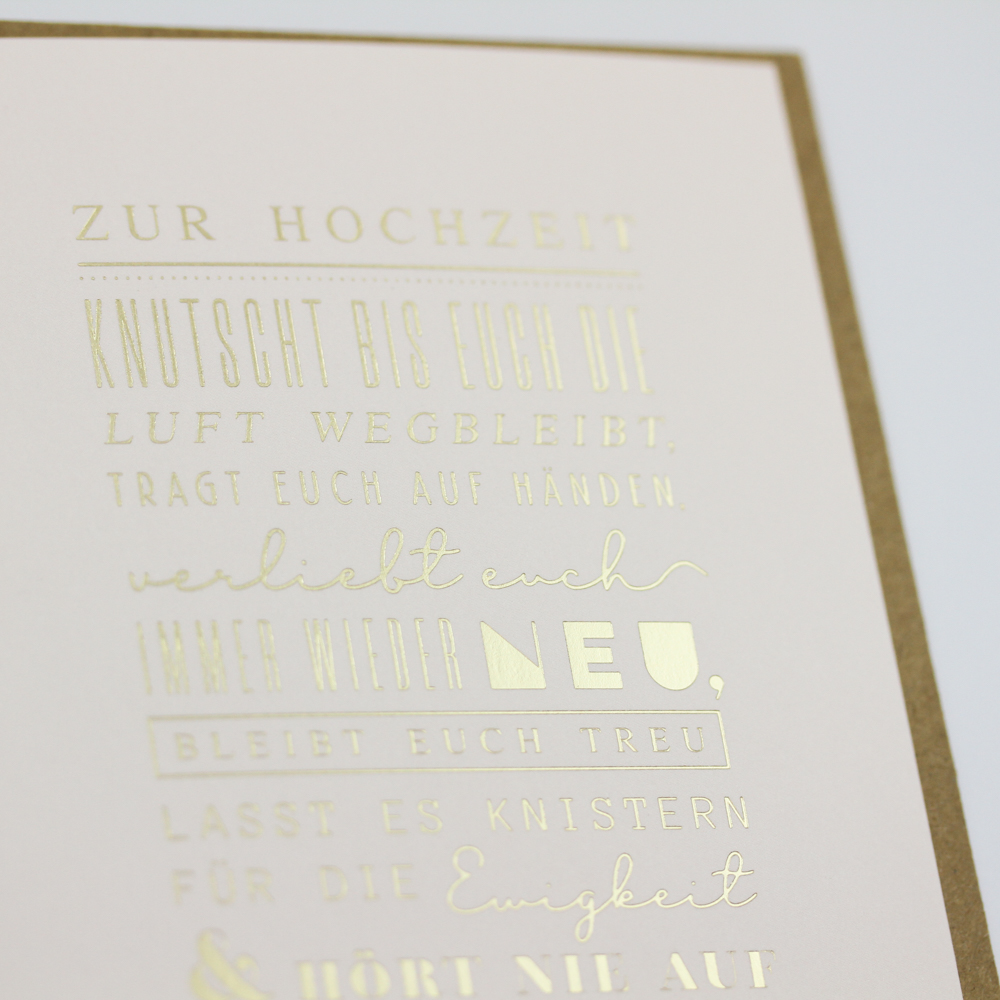 Zur Hochzeit...