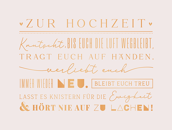 Zur Hochzeit...