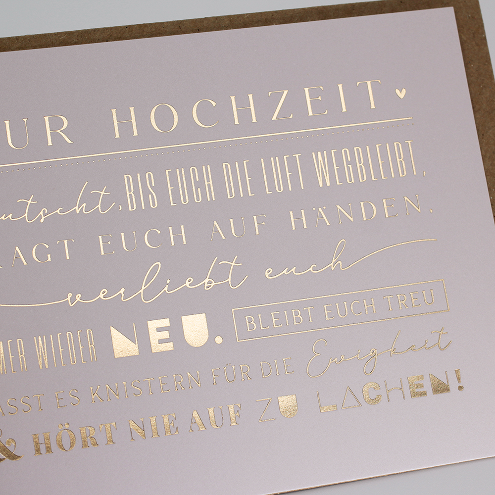 Zur Hochzeit...