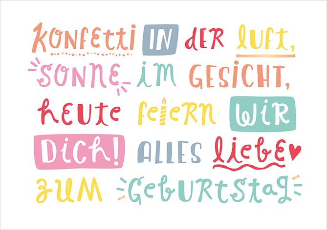 Konfetti in der Luft...