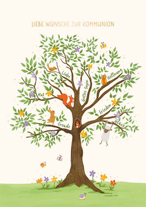 Liebe Wünsche zur Kommunion...