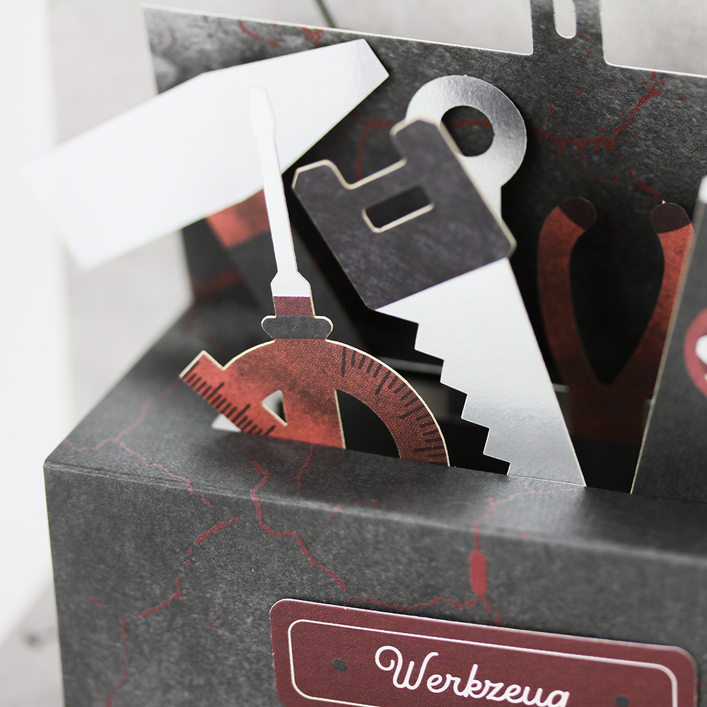 Pretty Pop-Up Cards Doppelkarte  Kurz Alufin Satingloss silver 