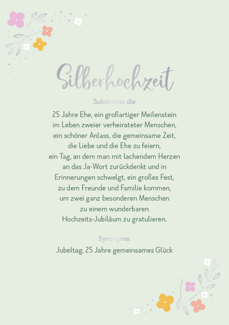 Silberhochzeit