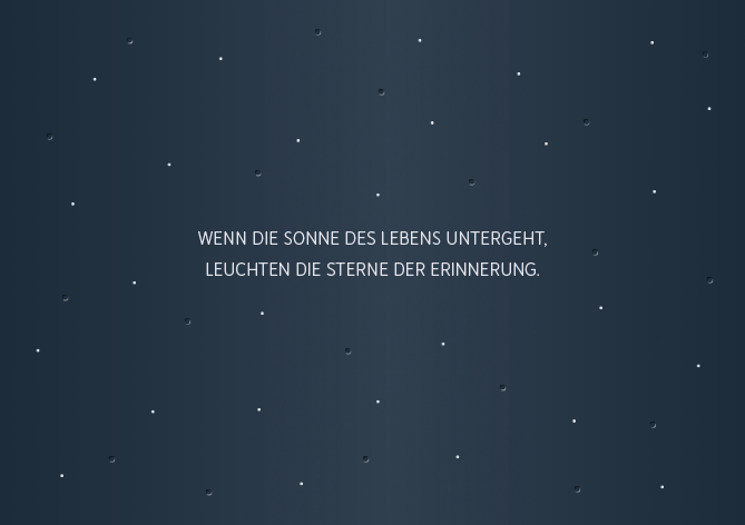 ...Sterne der Erinnerung