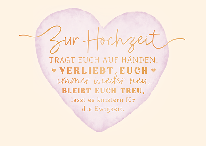 Zur Hochzeit...