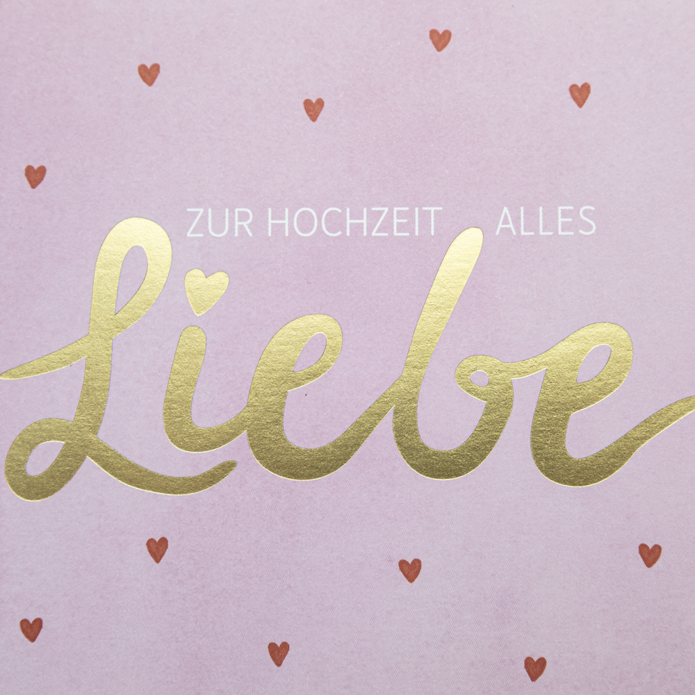 Zur Hochzeit alles Liebe