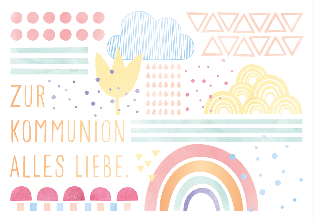 Zur Kommunion alles Liebe.