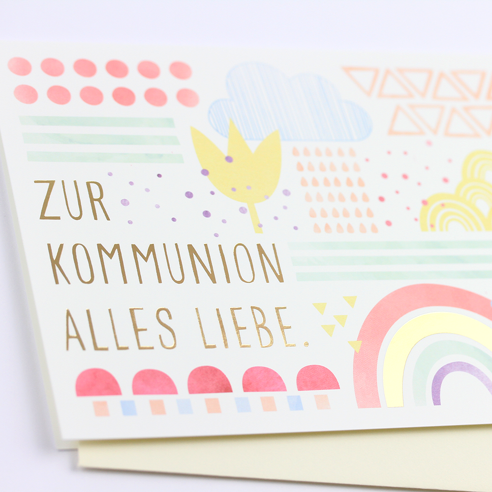 Zur Kommunion alles Liebe.