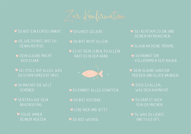 Zur Konfirmation...