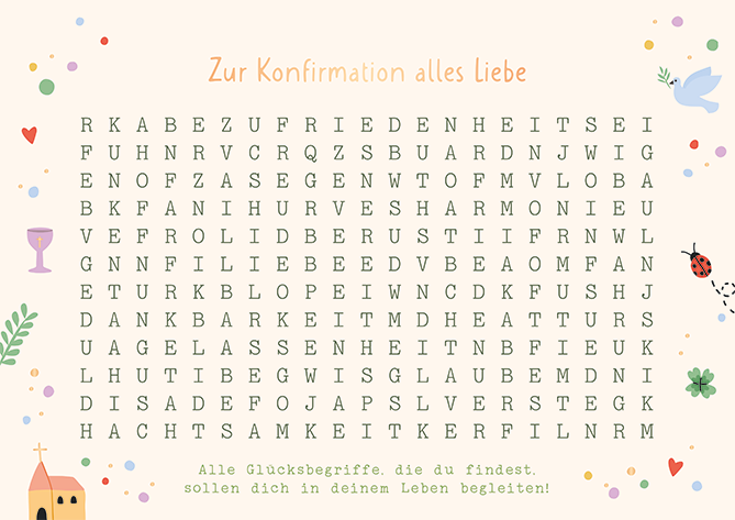 Zur Konfirmation alles Liebe...
