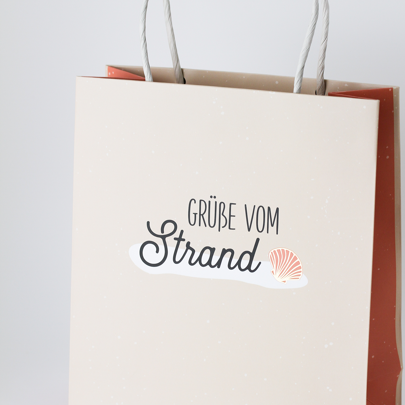 Geschenktüte groß Maritim Grüße vom Strand