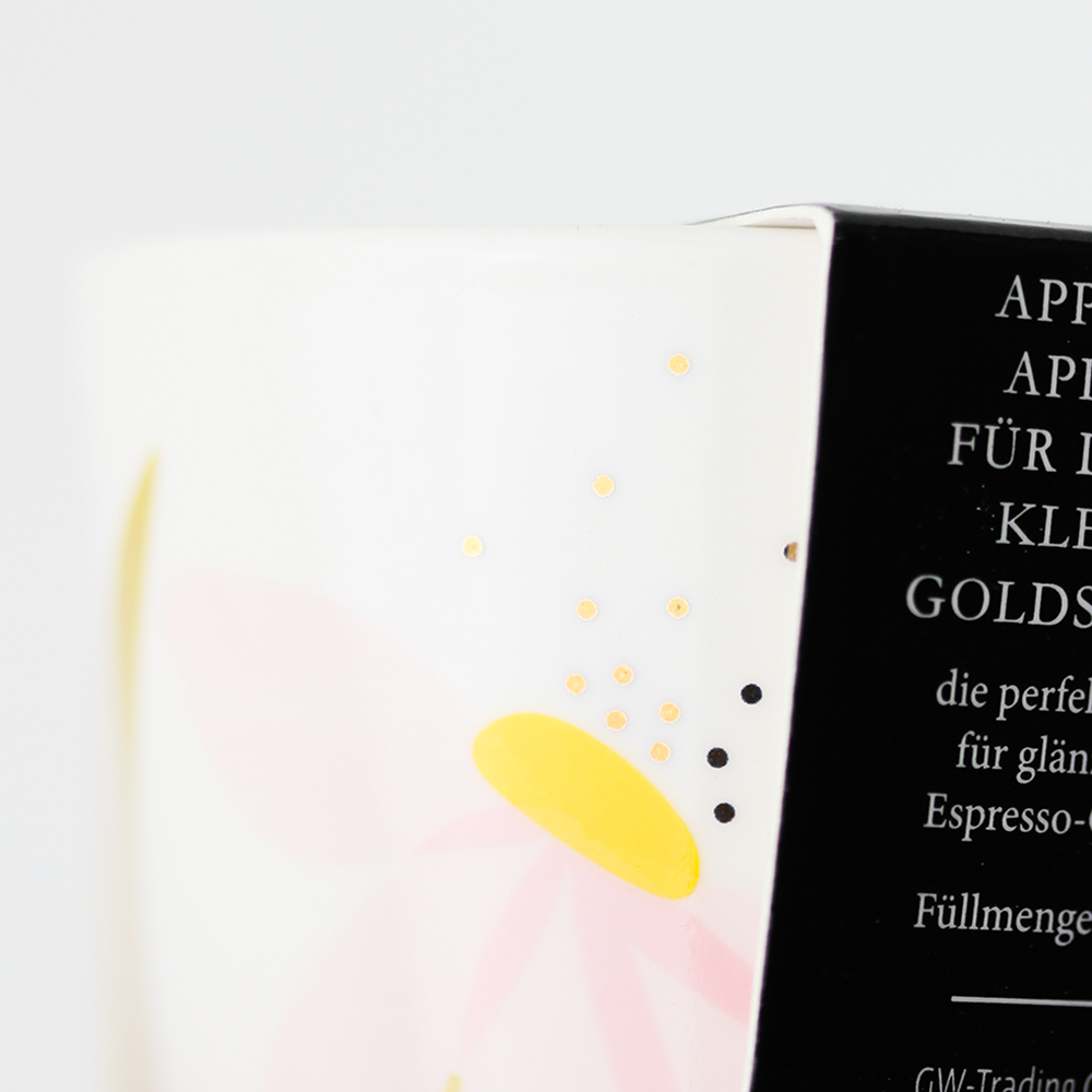 Goldtasse Schreibkram Manufaktur Einatmen ausatmen genießen