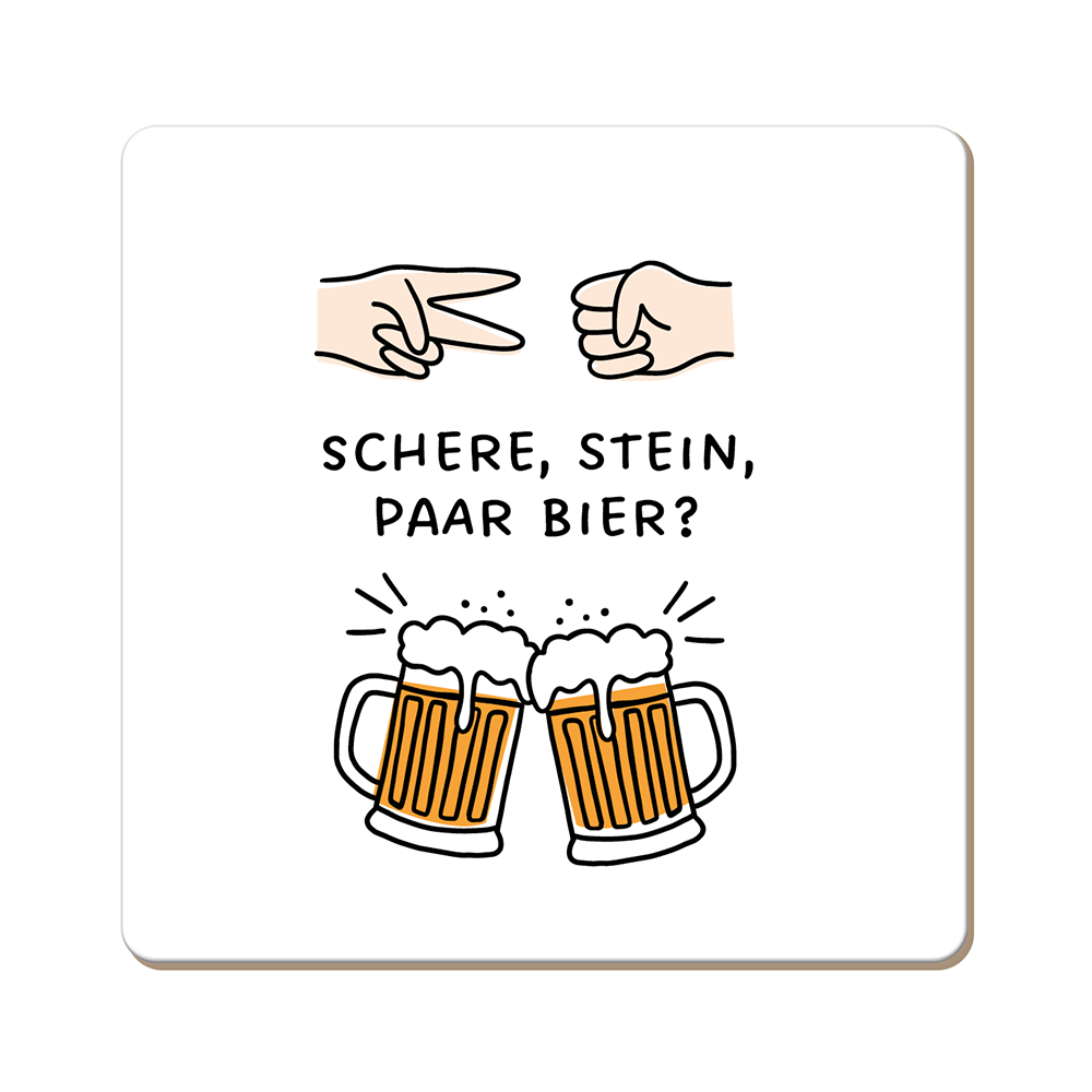 Schere, Stein, Paar Bier?