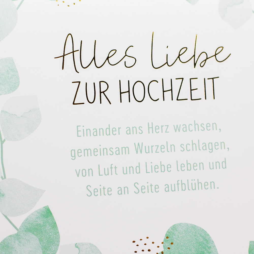 Alles Liebe zur Hochzeit...