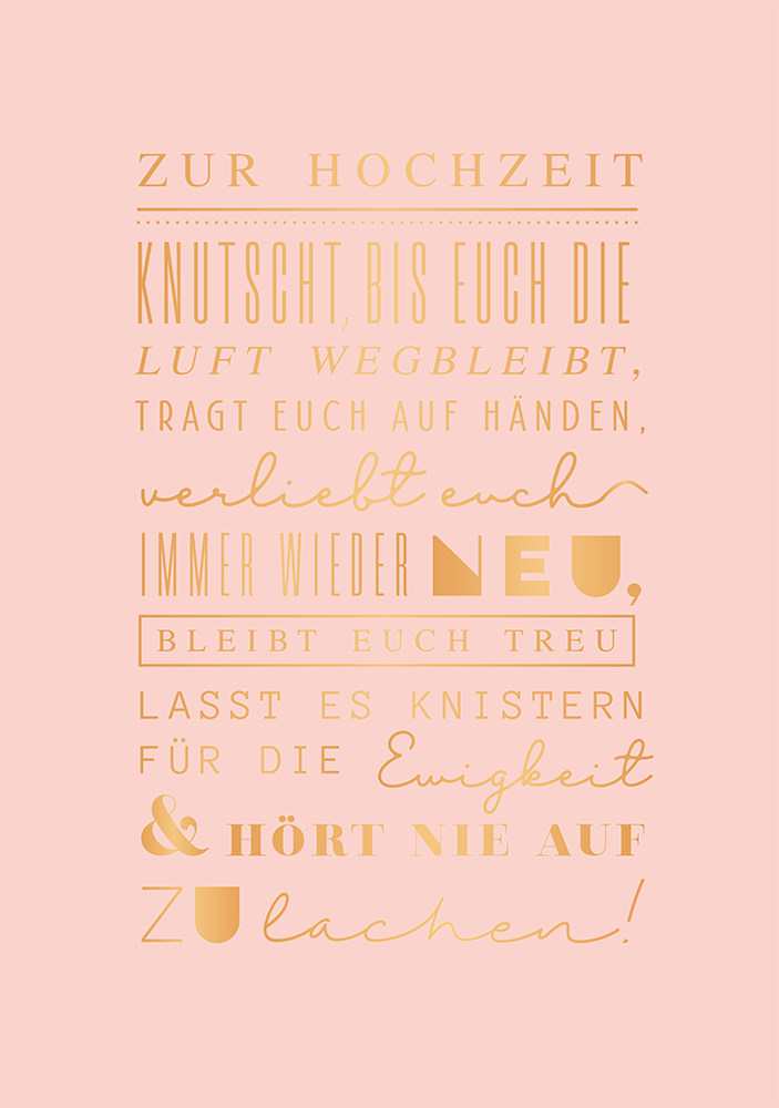 Zur Hochzeit...