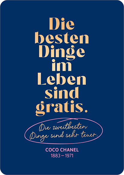 Die besten Dinge im Leben...