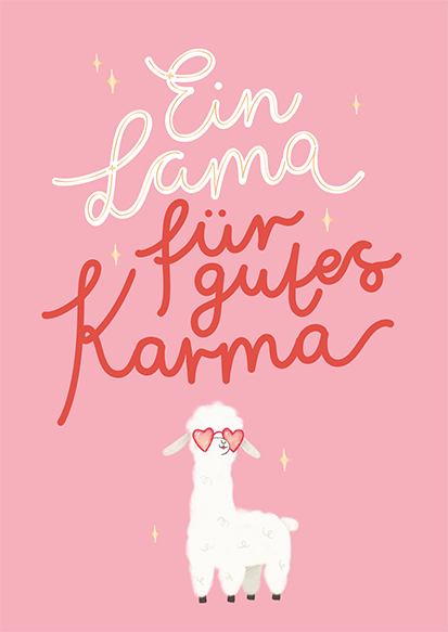 Ein Lama ️ Grafik Werkstatt