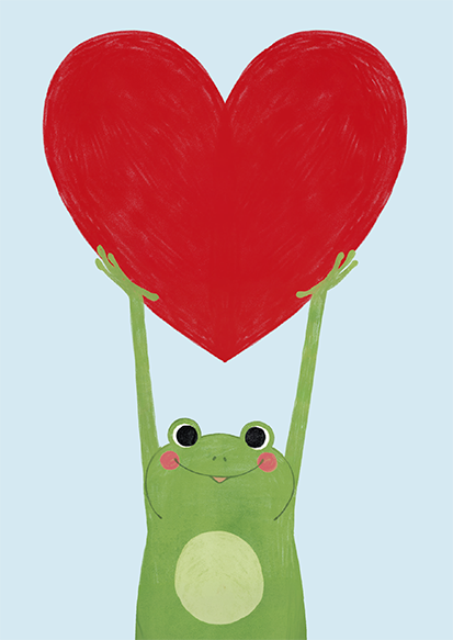 Frosch mit Herz