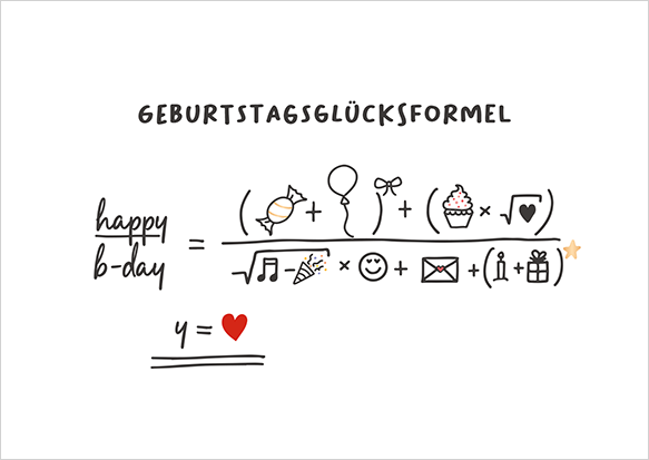 Geburtstagsglücksformel
